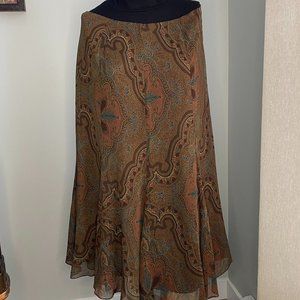 Lauren by Ralph Lauren 100% silk skirt.